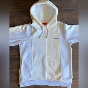 Supreme Tri-color Hooded Sweatshirt Ash Grey medium